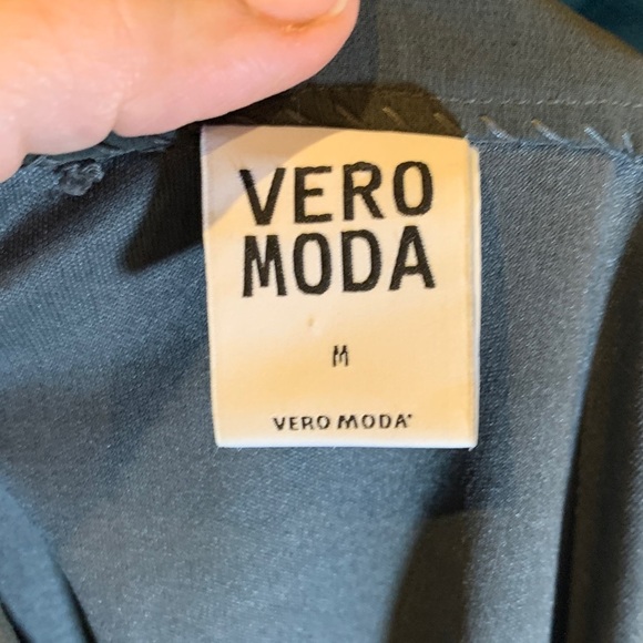 Vero Moda Grey Black Pink Midi Dress Light Weight Y2K Size Medium Resort wear - Picture 4 of 8